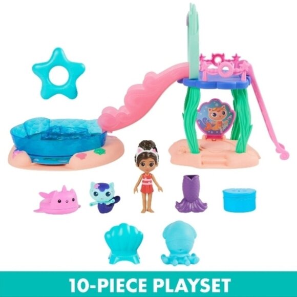 Pool Playset Gabby’s Dollhouse Doll Figures Kids Water Toy - Picture 1 of 12
